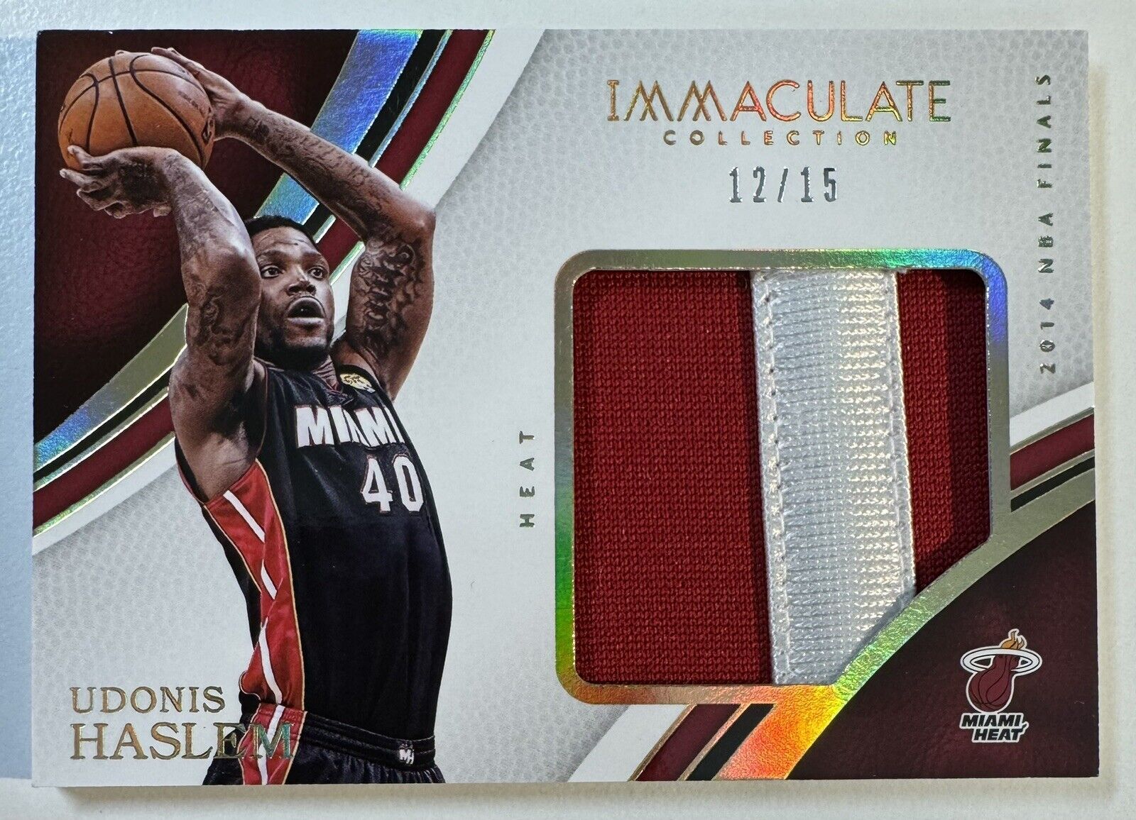 2016-17 Panini Immaculate Udonis Haslem Special Events Finals Prime Patch #/15