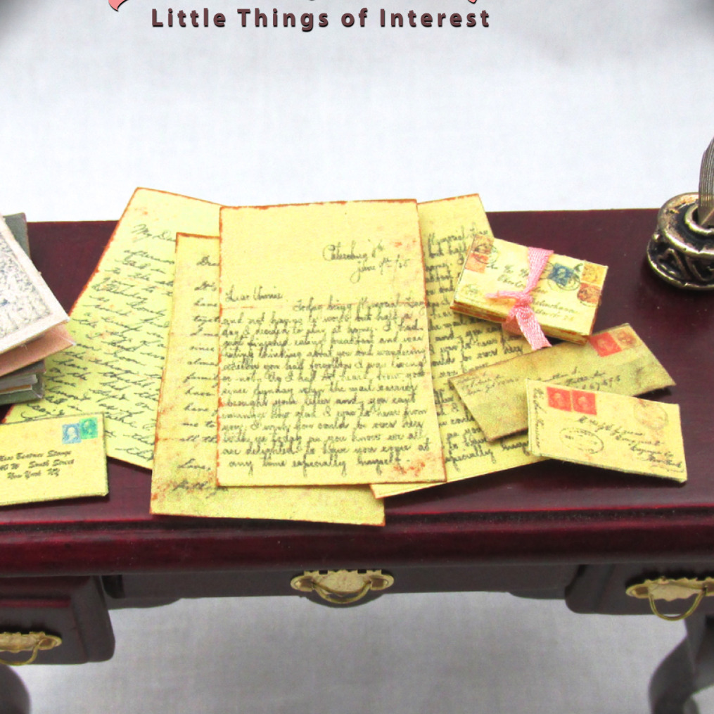 VINTAGE LOVE LETTERS Dollhouse 1:12 Scale Miniature Vintage Victorian Post Mail