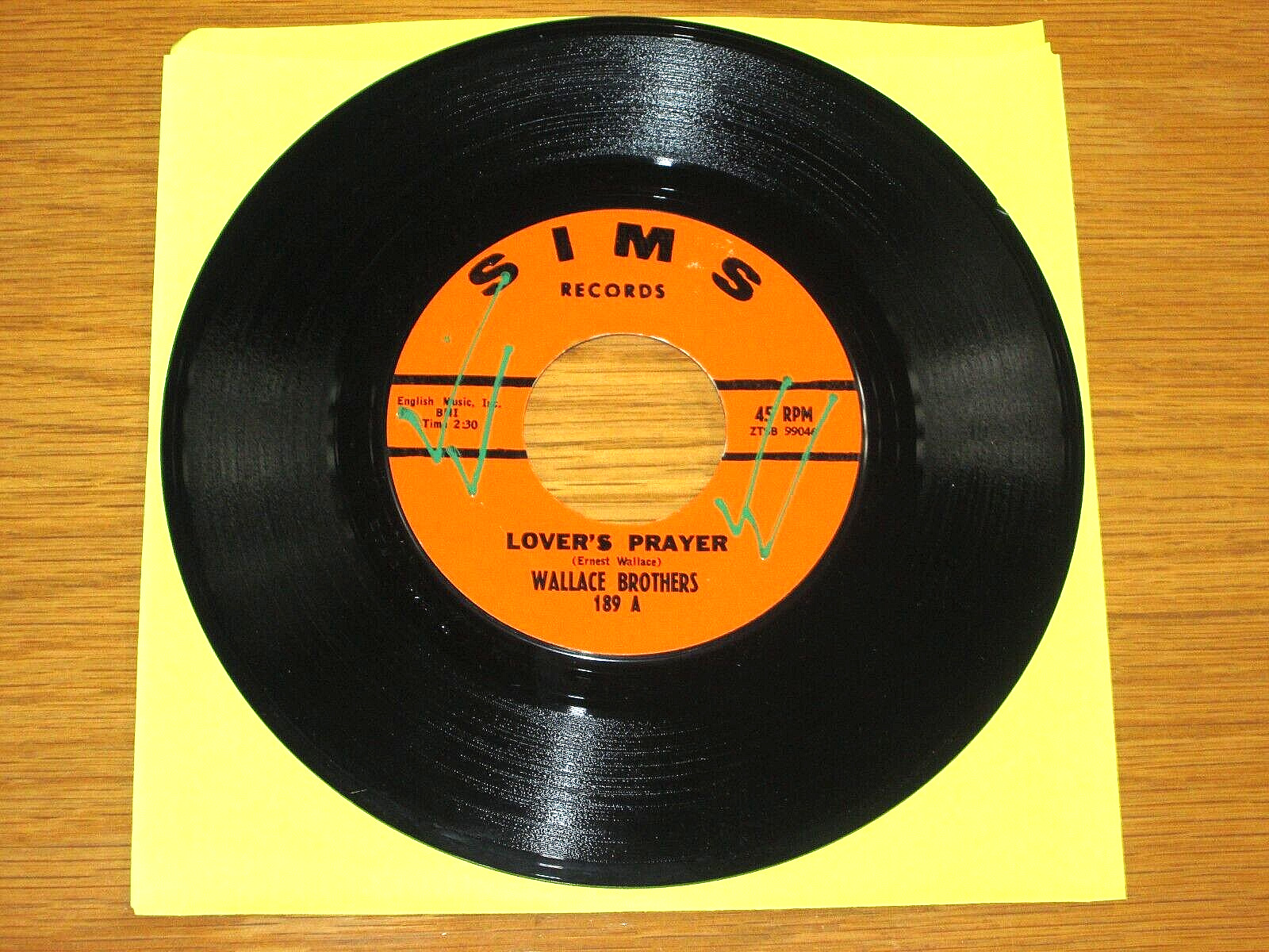 SOUL 45 RPM - WALLACE BROTHERS - SIMS 189 - \