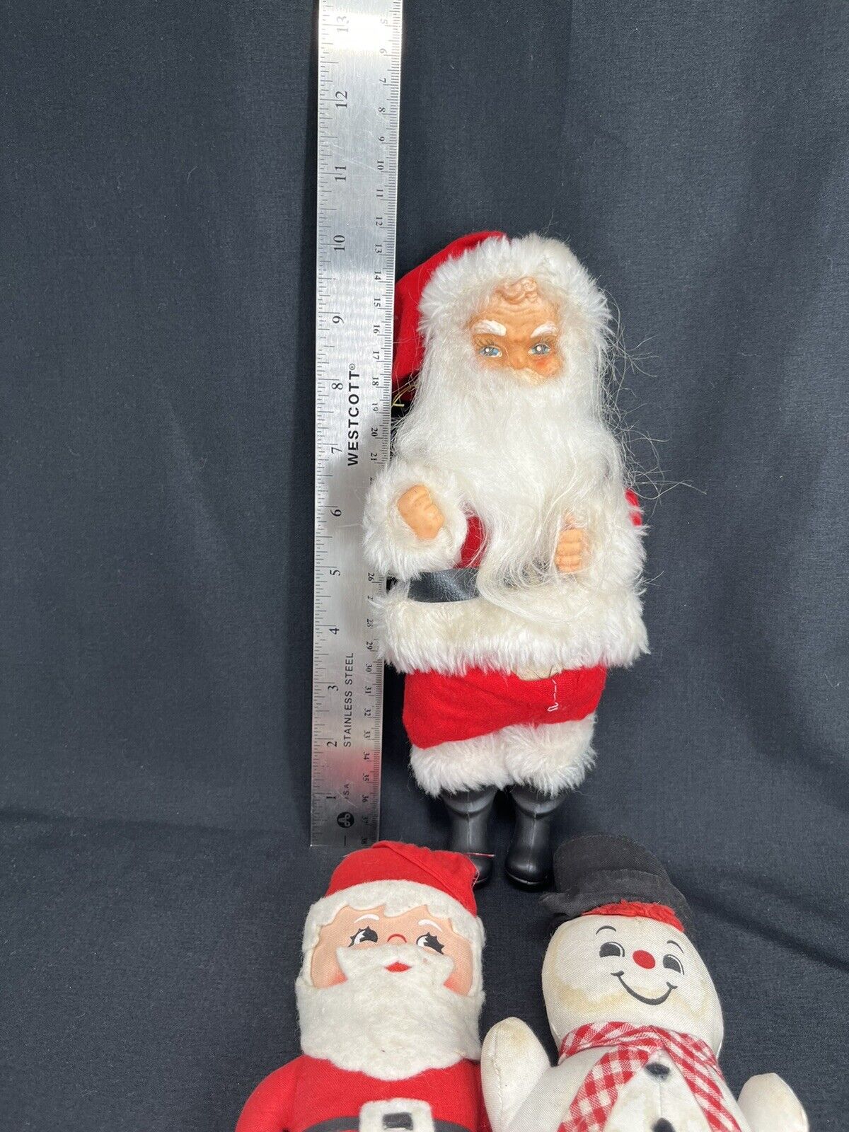 Vintage Knickerbocker Santa & Snowman Holiday Santa Japan & Tags
