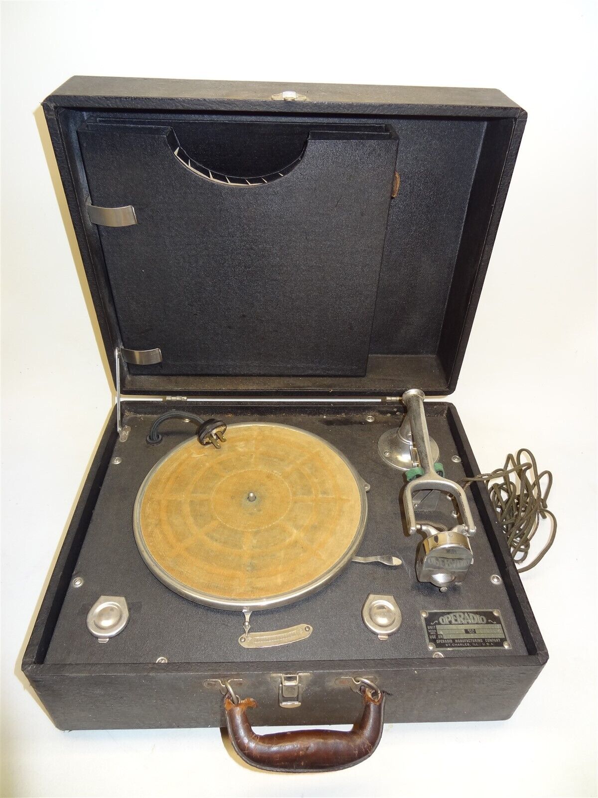 1920s Operadio Portable Electric Turntable A 1145 * St. Charles Illinois *AS IS 