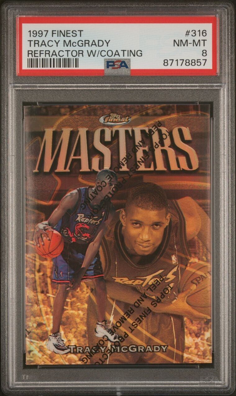 Tracy Mcgrady 1997-98 Topps Finest RC W/C Refractor /289 #316 PSA 8  Masters