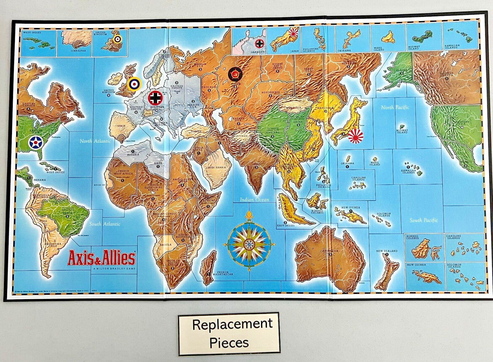 1984 Axis & Allies: Game Board Replacement