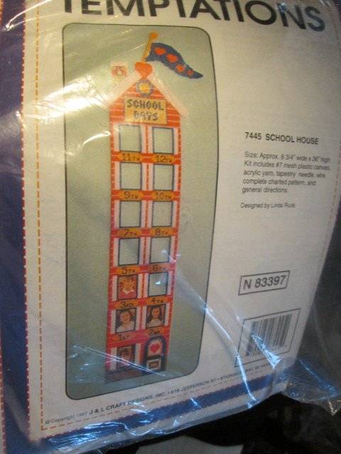 School House Photo Display Plastic Canvas Kit-8.75x36 Inches-Temptations