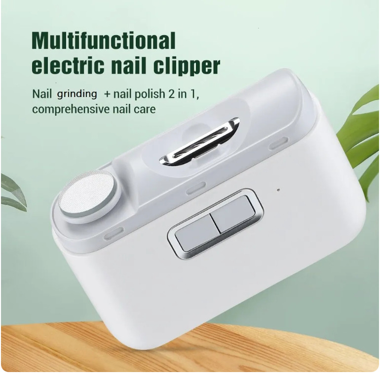 Electric Nail Clipper Automatic Intelligent Nail Polisher Grinder Multifunction