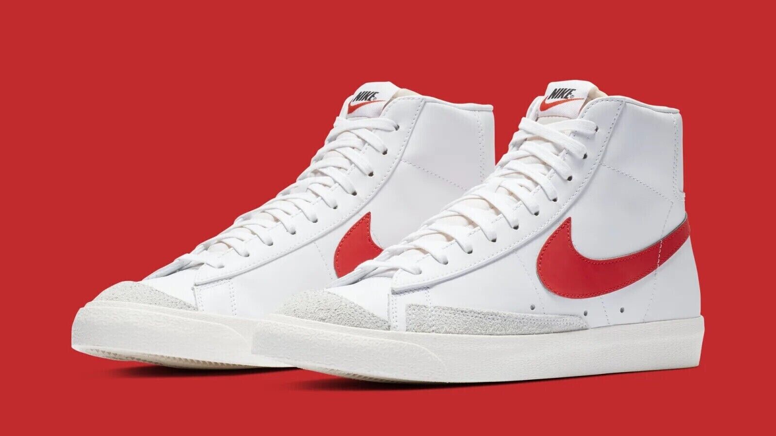 Nike Blazer Mid 77 (Mens Size 10.5) Shoes CZ1055 101 White Habanero Red
