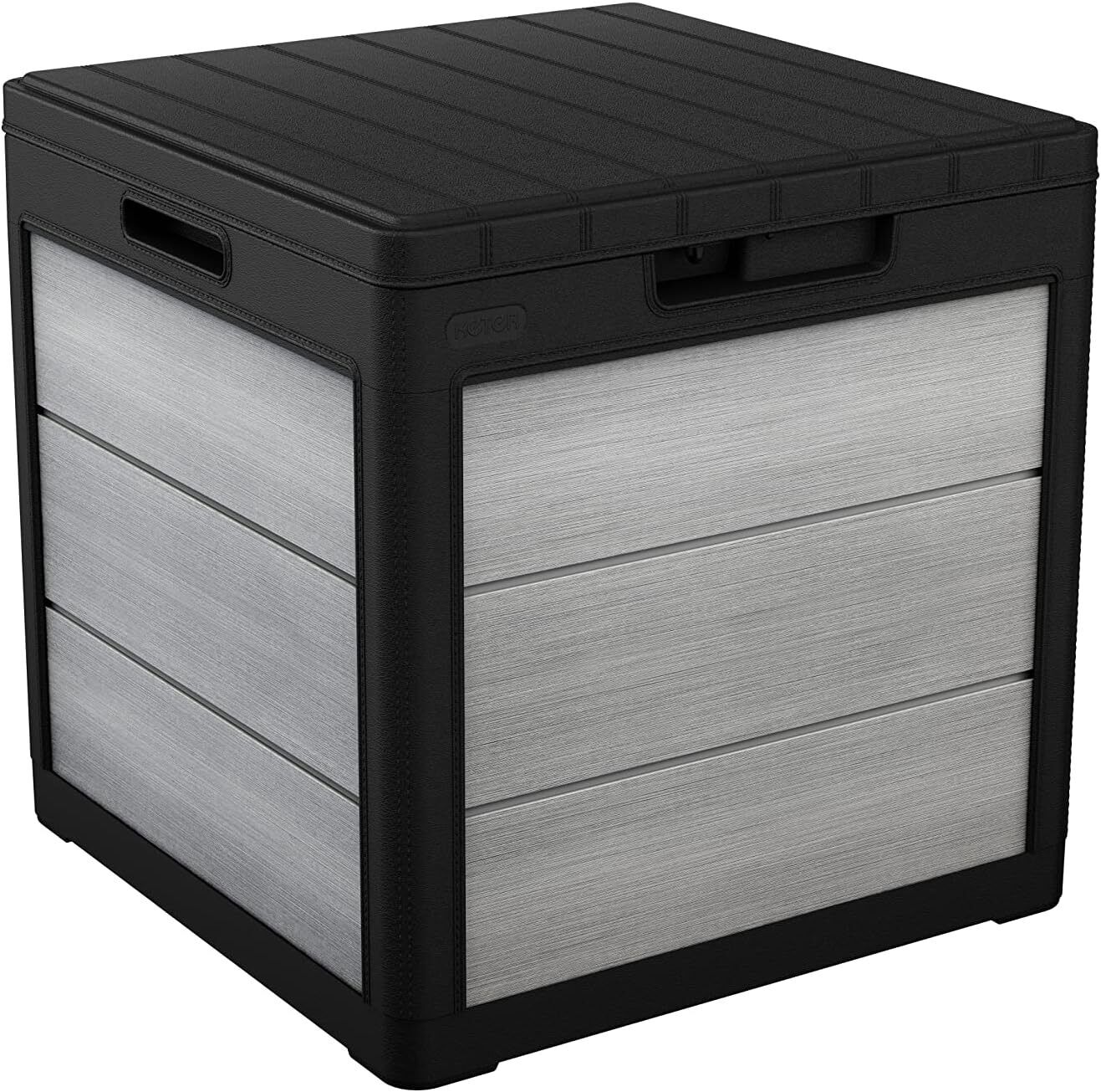 Keter Denali 30 Gallon Resin Deck Box for Patio Furniture, Pool Accessories