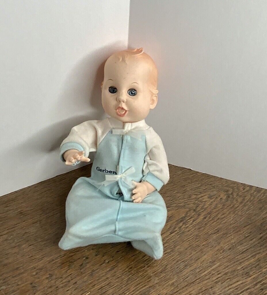Vintage 1989 Gerber Baby Doll Gerber Sleep Sack Diaper Blue Eyes Drinks Wets