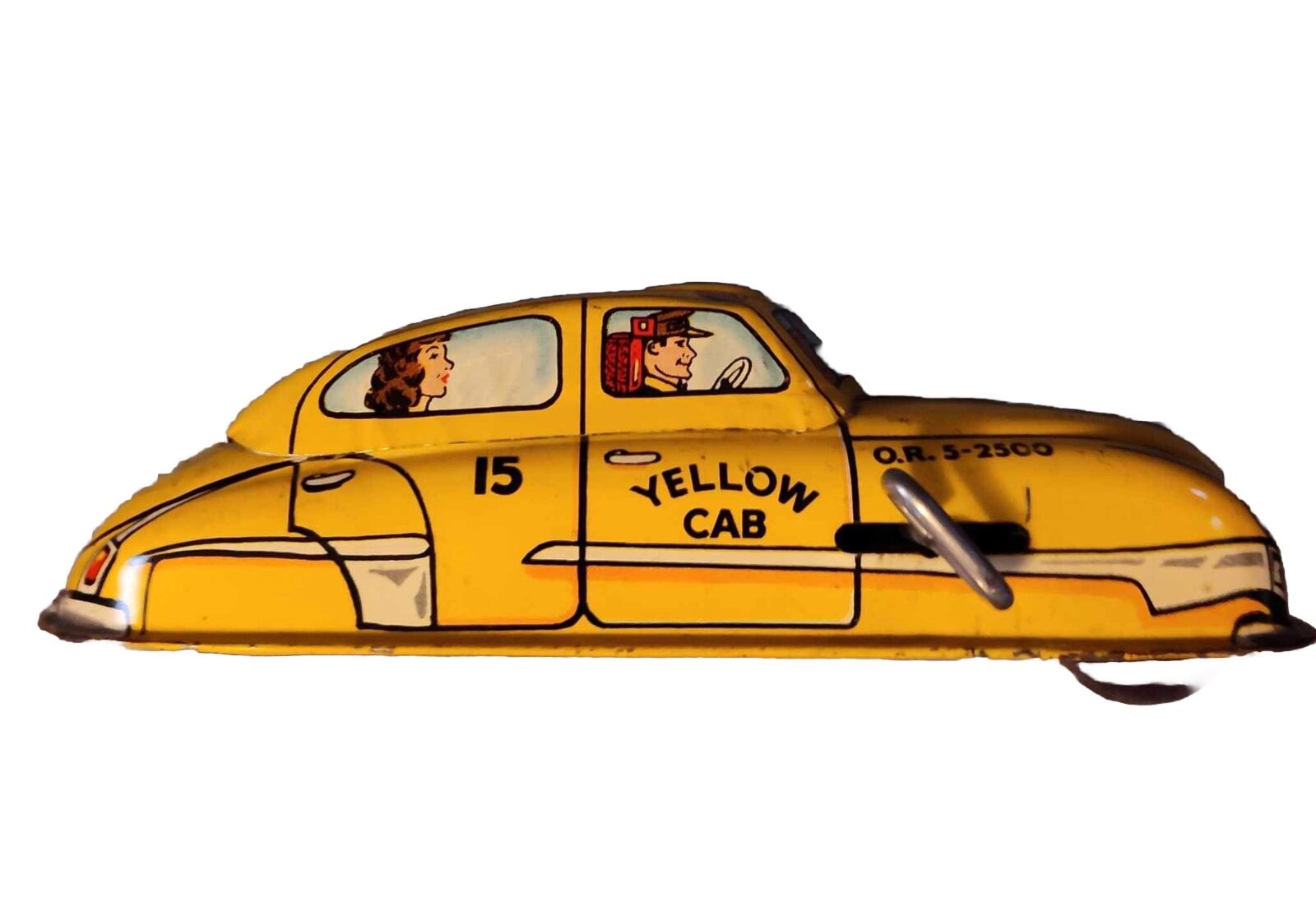 1940\'s MARX TIN FRICTION SKYVIEW YELLOW CAB-EXCELLENT CONDITION/DISPLAYS NICELY