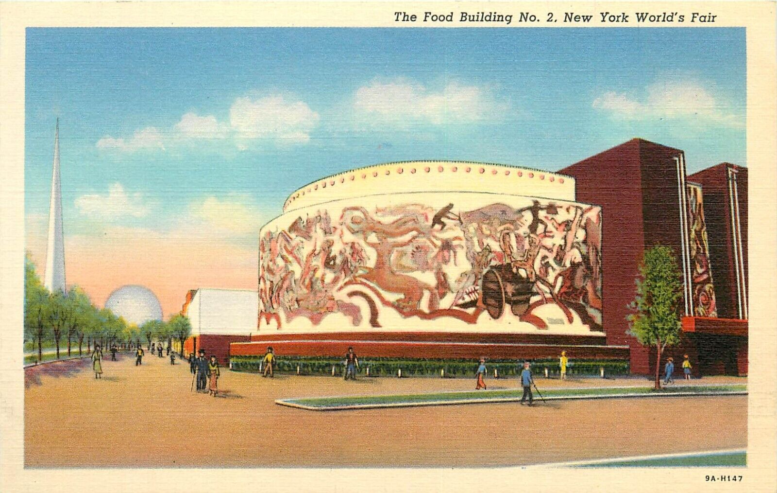 Food BuildingNo 2 New York Worlds Fair NY 1939 Postcard
