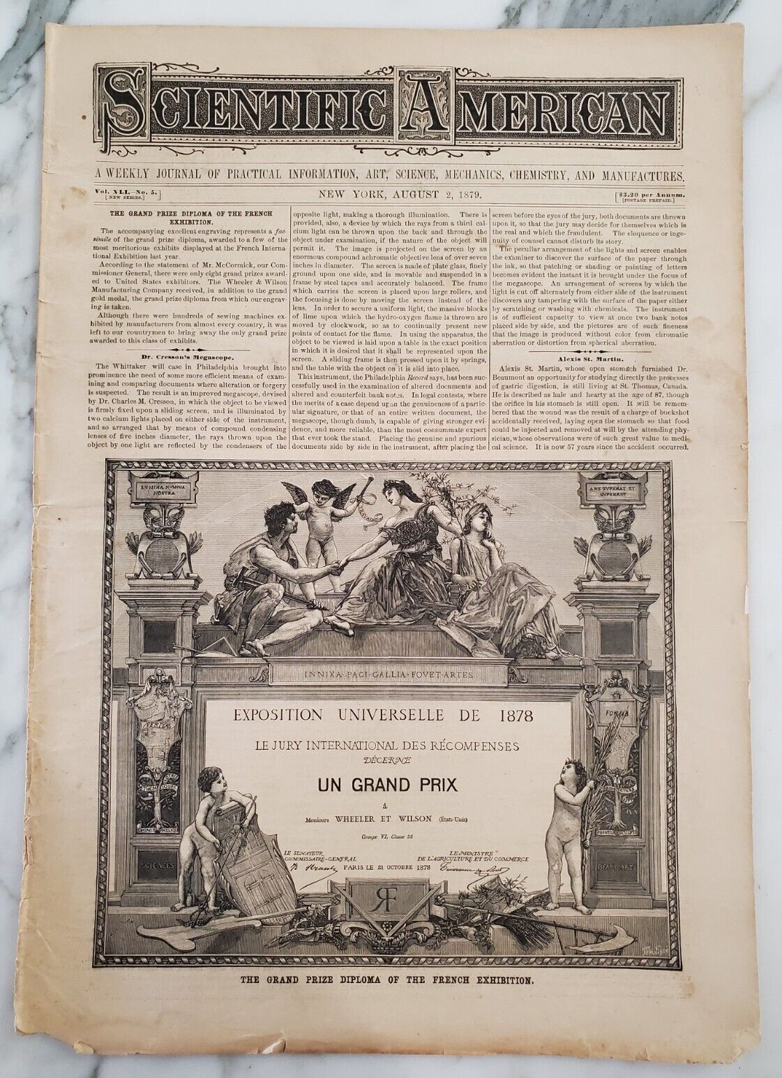 1879 SCIENTIFIC AMERICAN Journal/Magazine August 2 Issue Inventions Original