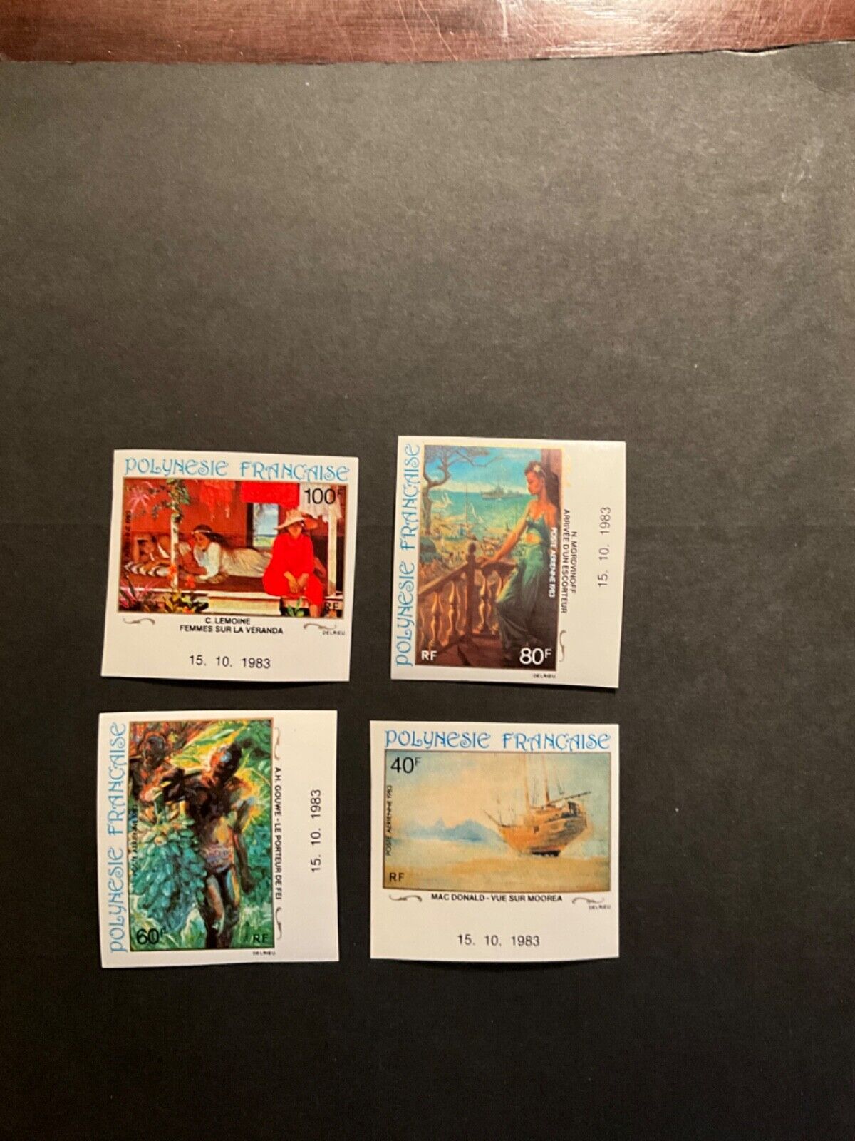Stamps French Polynesia Scott #C202-5 never hinged imperforate