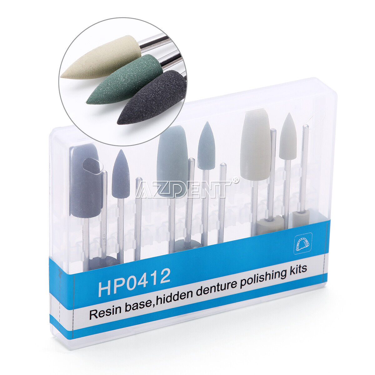 Dental Composite Polishing Kit Diamond RA HP Polisher Burs /Low Speed Handpiece