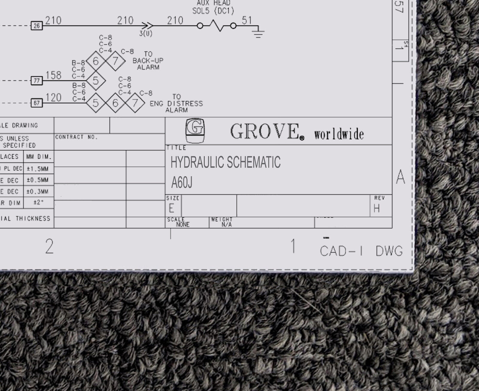 Grove Crane A60J Hydraulic Schematic Manual Diagram