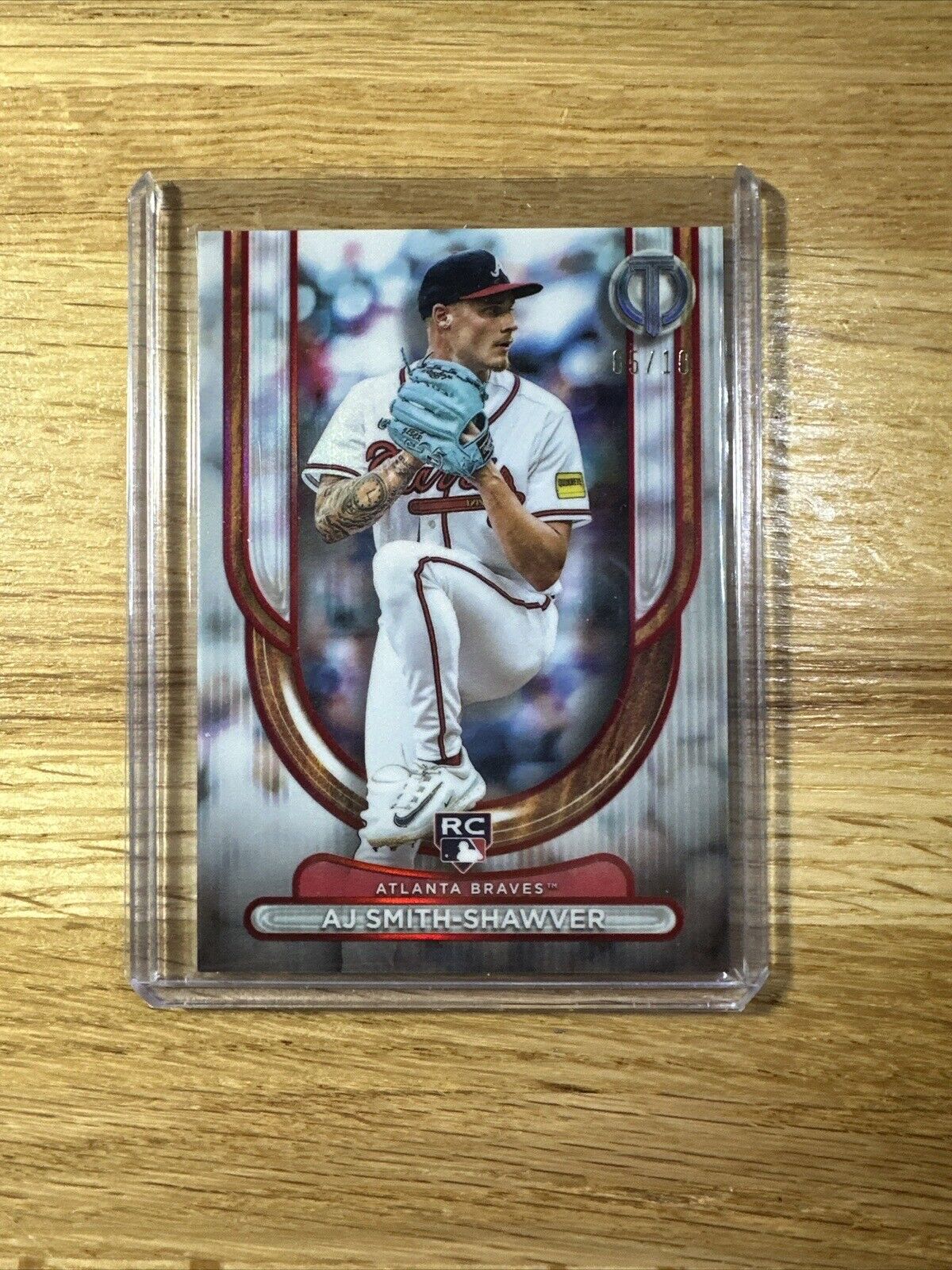 2024 Topps Tribute AJ SMITH SHAWVER RED #05/10 RC Rookie BRAVES