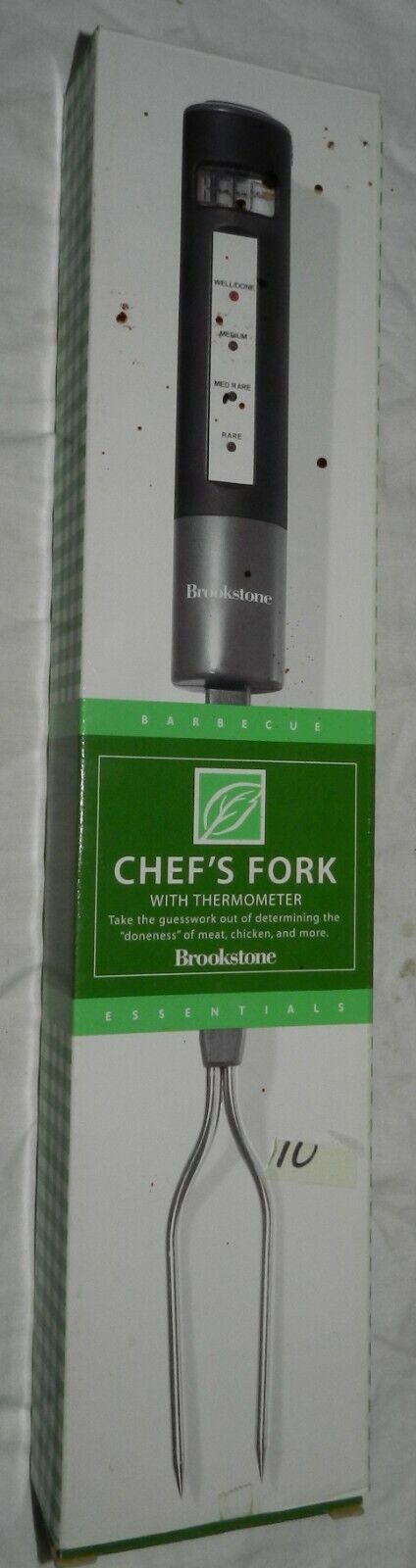 Brookstone Chef\'s Barbecue Fork with Thermometer in box