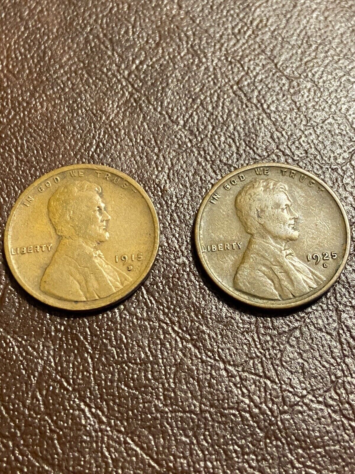 1915-D And 1925-D Lincoln Cent.  Both Coins Very Collectible.