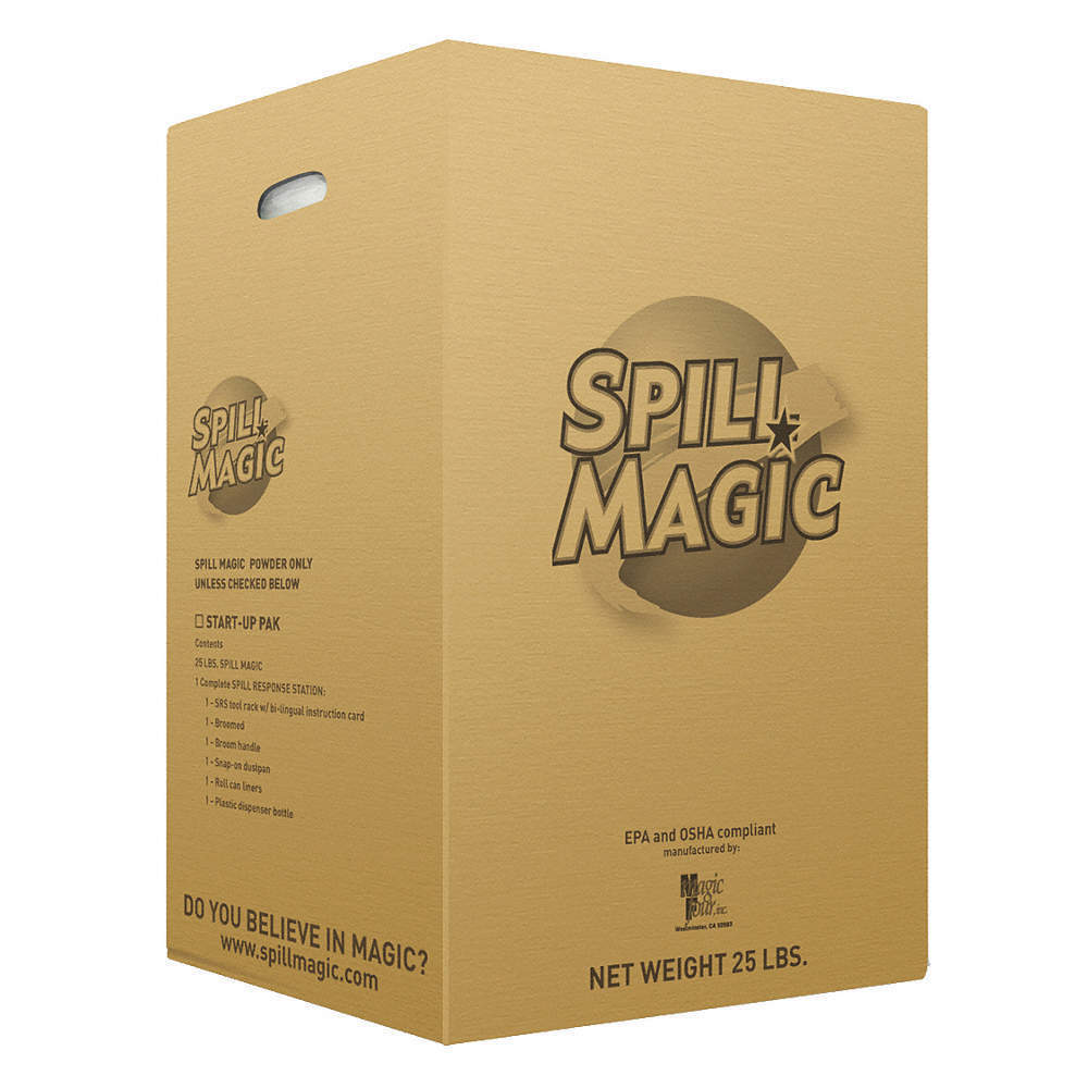 SPILL MAGIC SM103 Absorbent Powder,Universal,Size 25 lb. 437J90