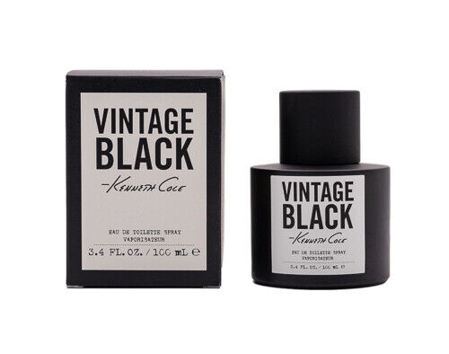 Black Vintage by Kenneth Cole 3.4 oz EDT Cologne for Men New In Box