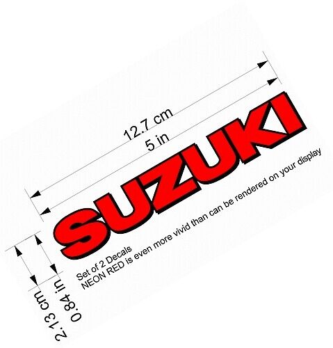 Suzuki decals Neon Red 1000 gsxr 85 rmz 600 gsxs 750 drz 450 250 moto gp srad 8r
