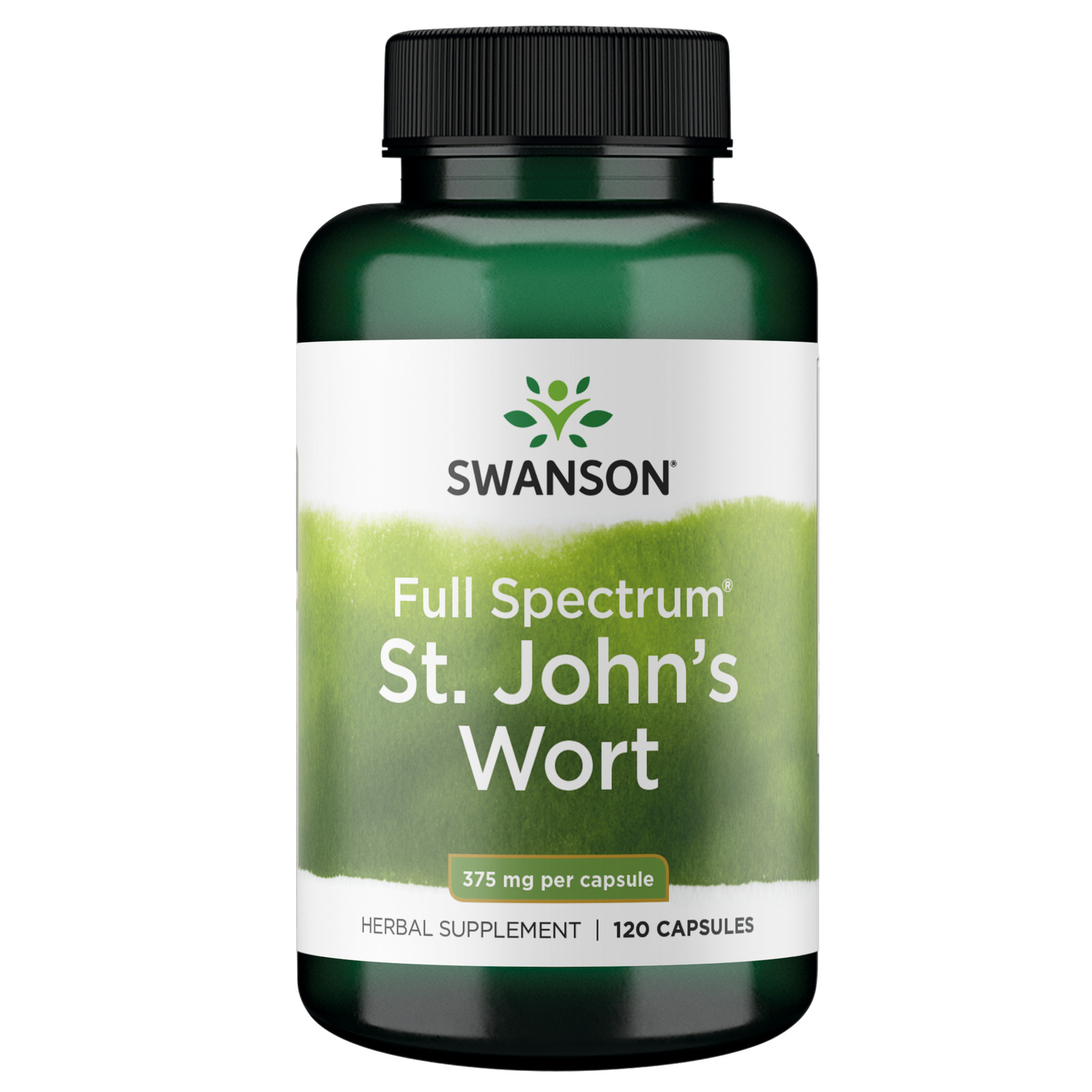 Swanson St. John\'s Wort (Aerial Parts) Capsules, 375 mg, 120 Count