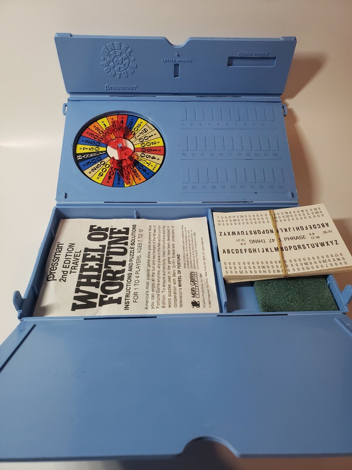 Vintage Travel Wheel of Fortune 1989 Pressman Complete