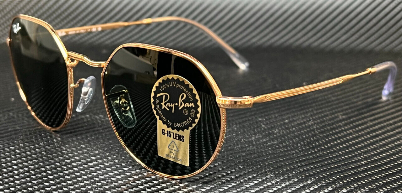 RAY BAN RB3565 920231 Gold Green Unisex 53 mm Sunglasses