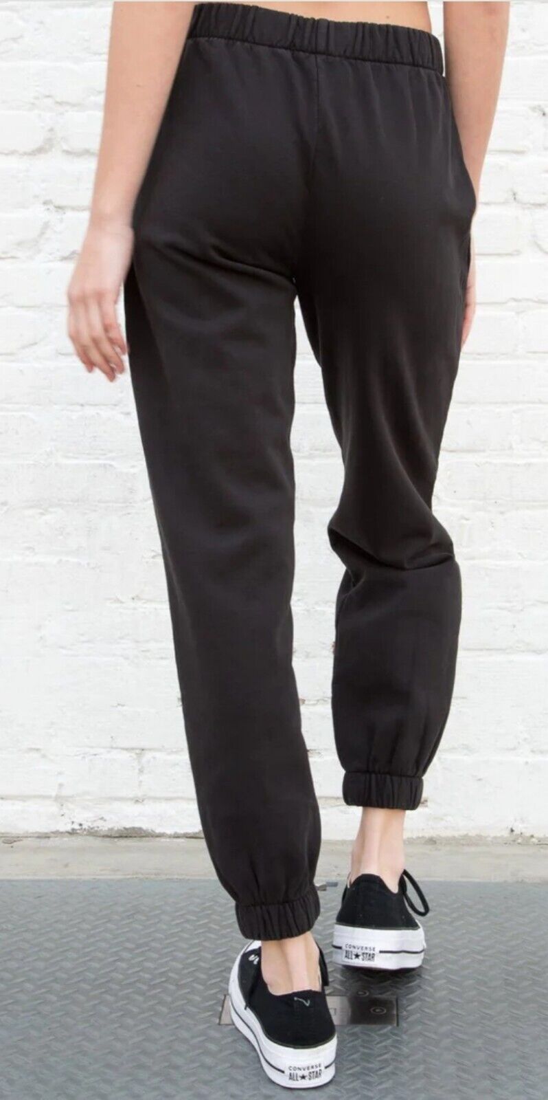 Vintage Brandy Melville Rosa Sweatpants JOGGERS BLACK  WOMEN\'S  OS One Size NWT