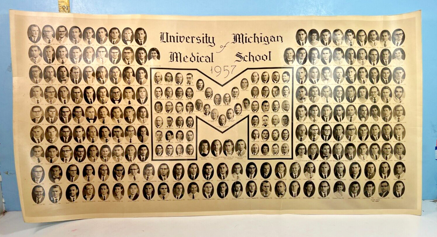 1957 University of Michigan School of Medicine Student Photograph & Org. Mailer