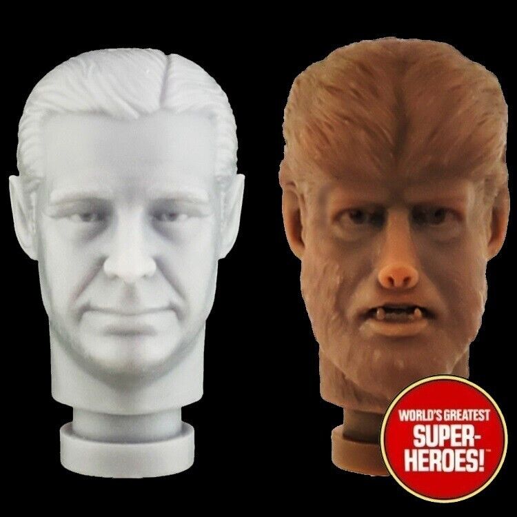 Mego The Wolfman Larry Talbot (2 pack) Lon Chaney Jr. Custom Head For  8” Figure