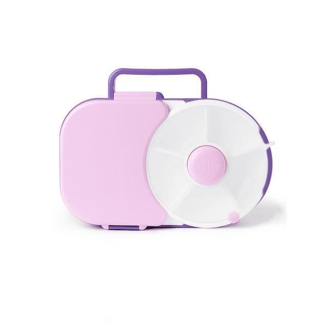 GoBe Kids Bento Style Lunch Box with Snack Spinner Grape Purple