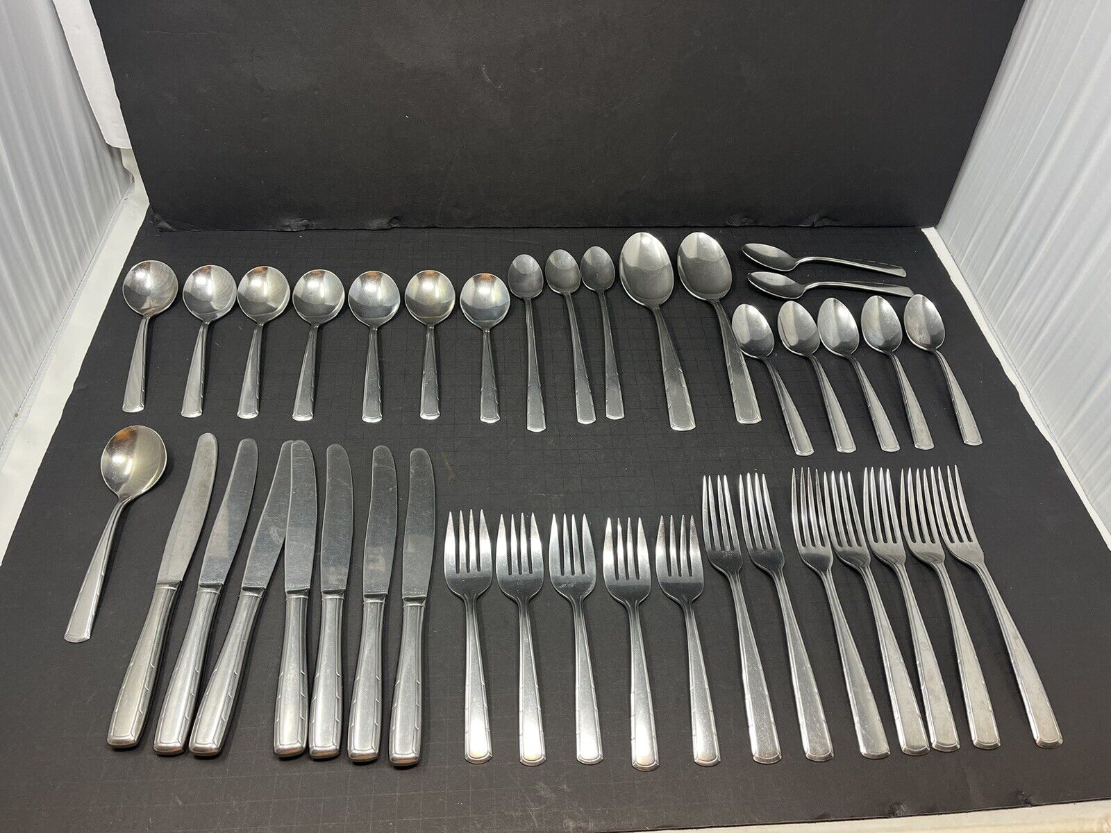 39 PIECES STAINLESS FLATWARE BY IMPERIAL USA FORK TEASPOON Soup