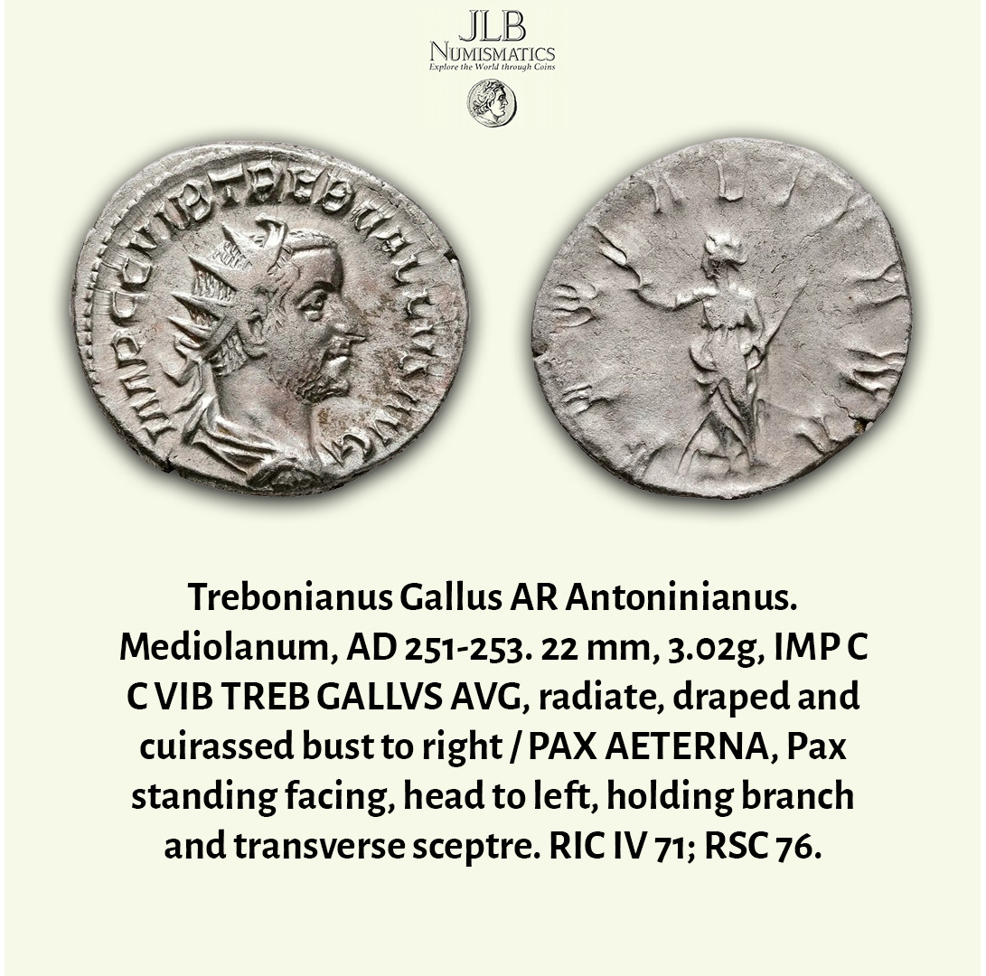 Ancient Rome, Trebonianus Gallus Silver Antoninianus. Mediolanum, AD 251-253.