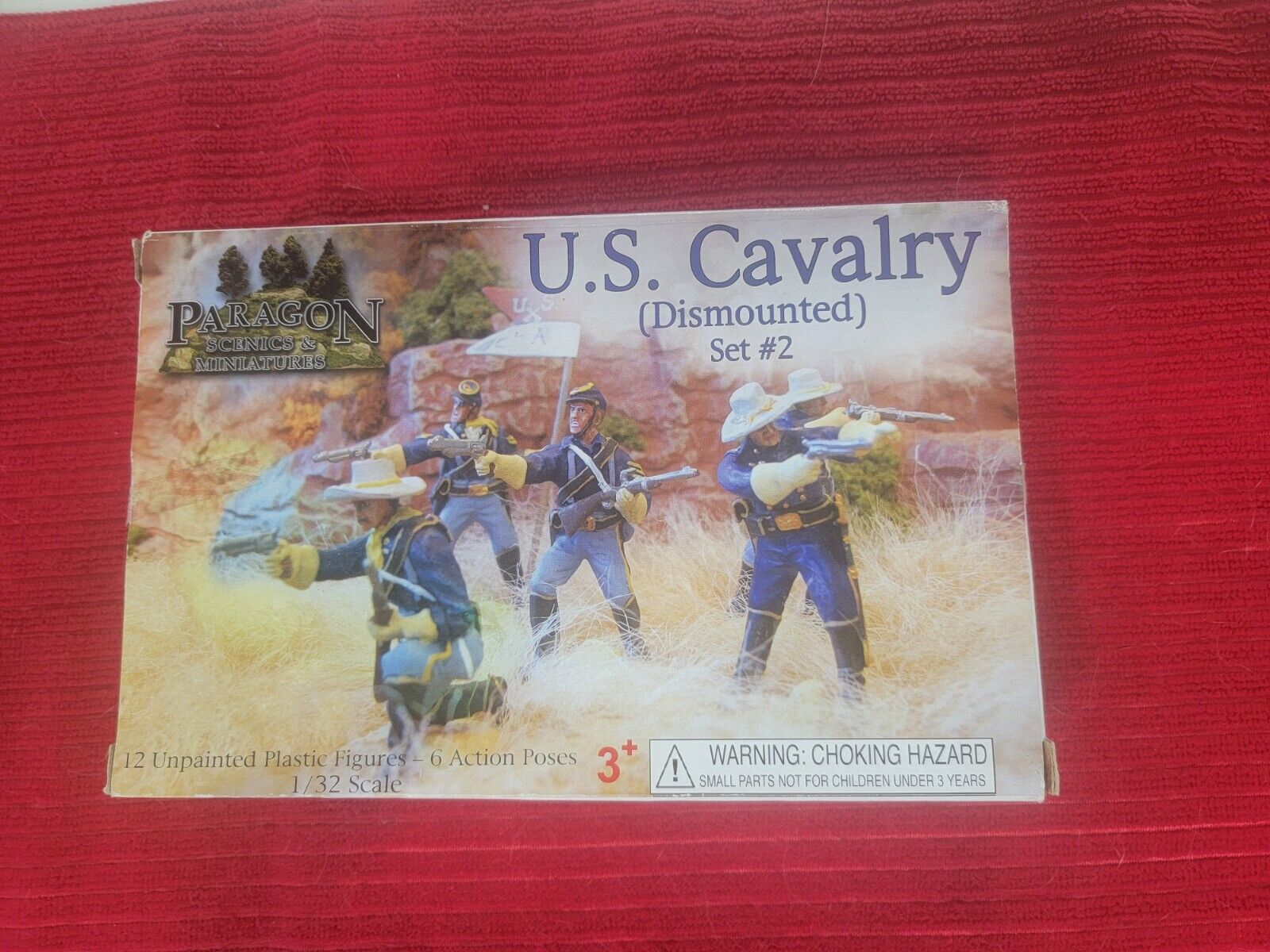 Paragon US Cavalry Soldiers Set 2 Light Blue In Orginal Box.