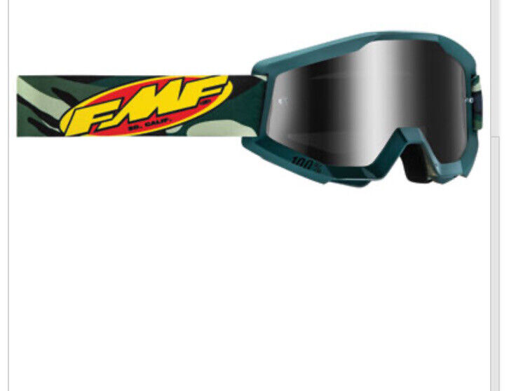 FMF PowerCore Goggles Assault Camo One Size Green Mirror Lenses