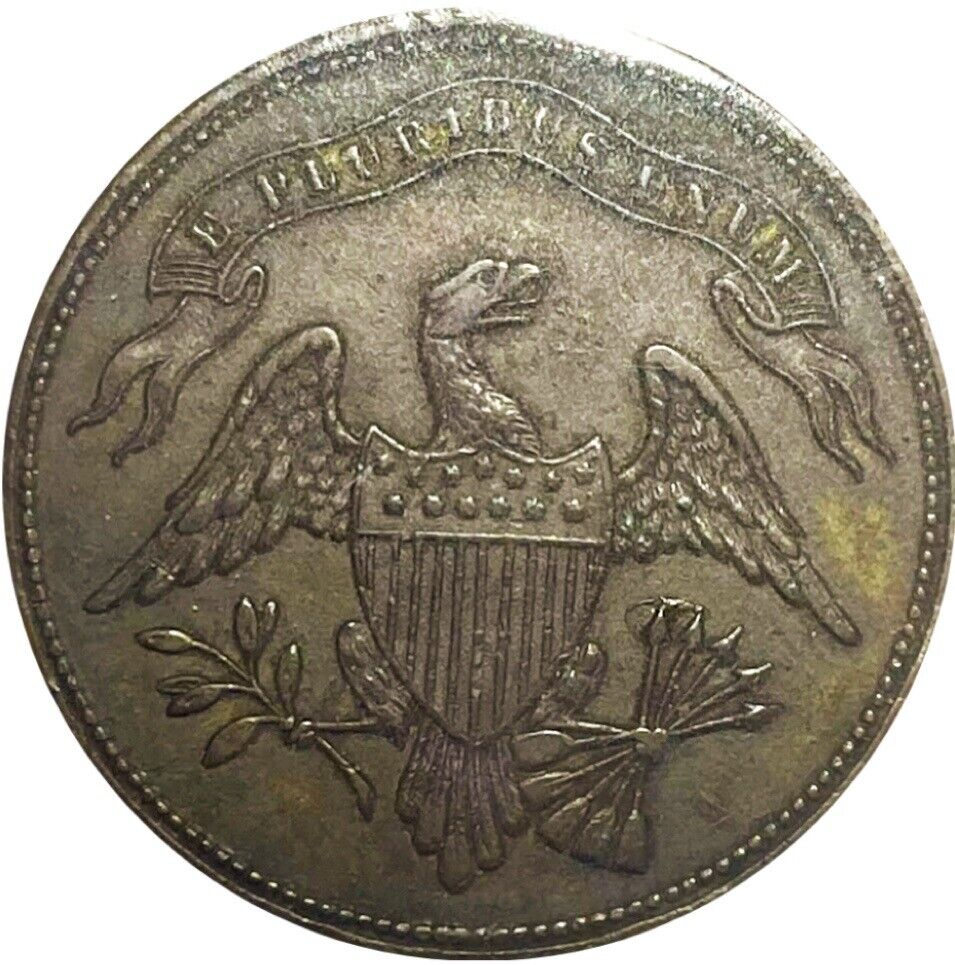 (1830\'s) Eagle 3210/ Blank 0b (R-9) Very Rare Early Patriotic Token 
