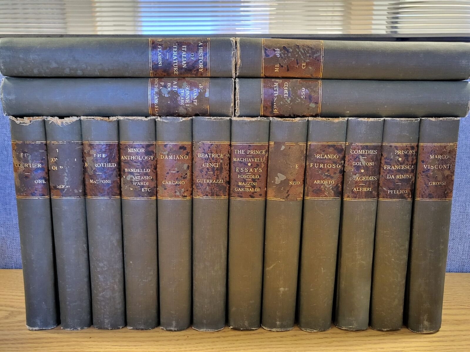 The Literature of Italy 1265 to 1907 signed limited edition 16 volume complete..
