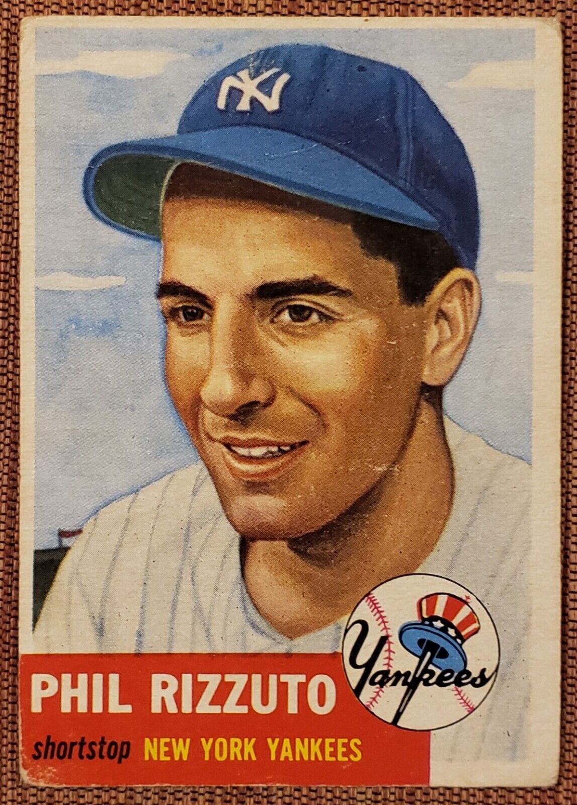 1953 Topps #114 Phil Rizzuto New York Yankees Authentic Original Baseball Card