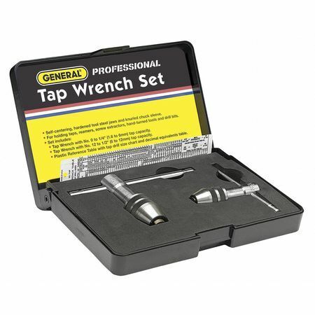 General Tools 167 Tap Wrench Set,0 To 1/2 In,3 Pc