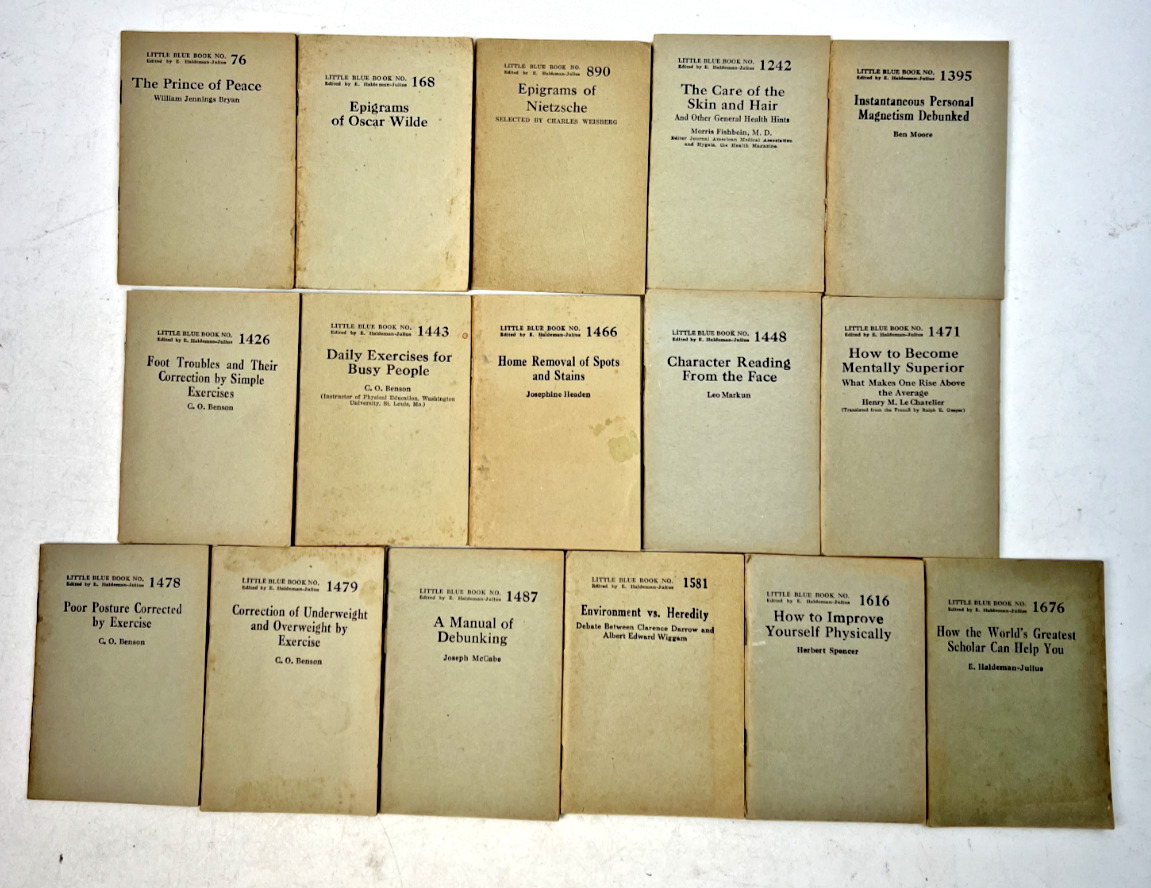 Antique 1924-1931 Little Blue Book Series - Lot of 16
