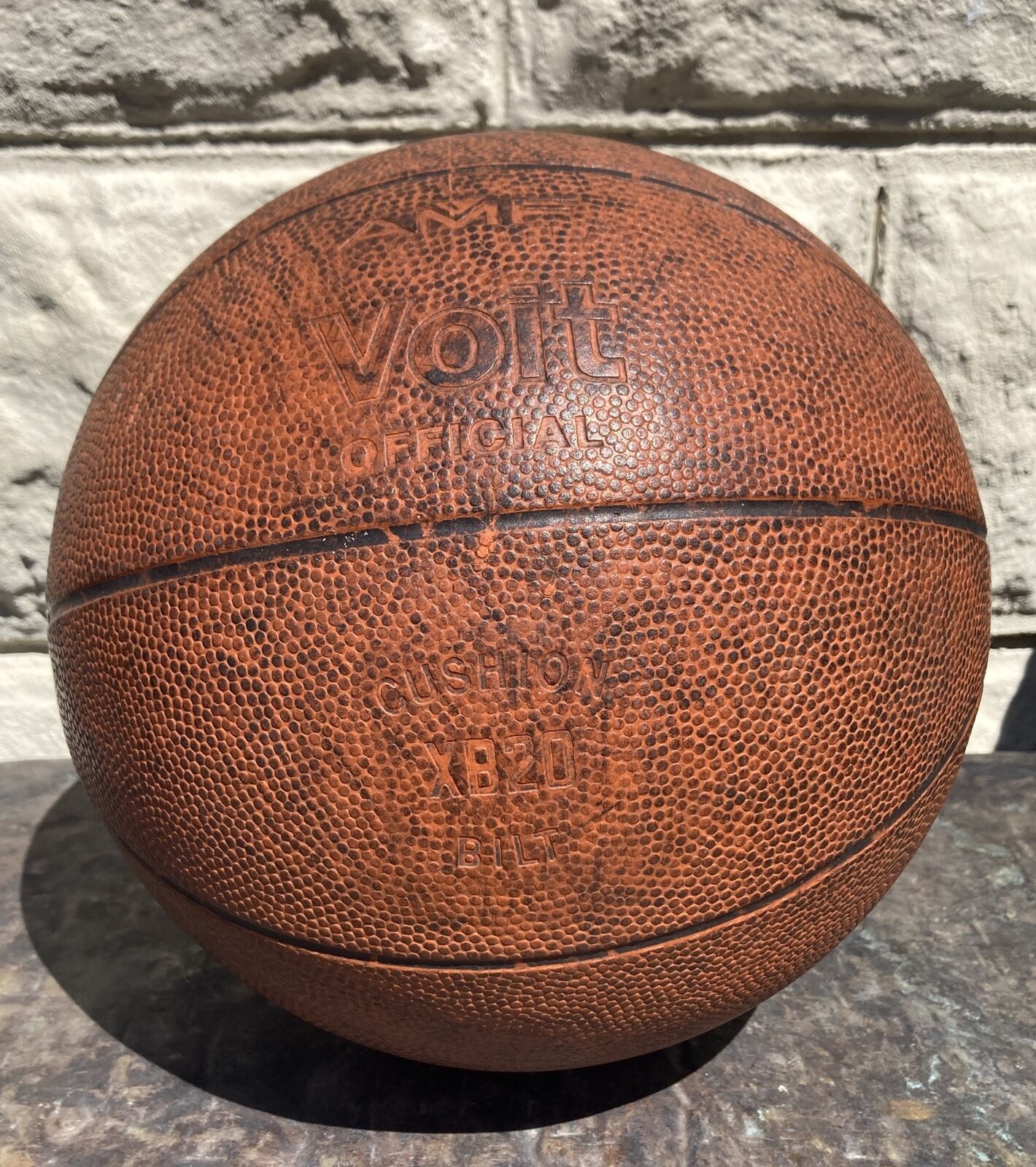 Vintage AMF Voit Basketball Rubber XB20 Mid 20th Century, Cushion Built ,Patina