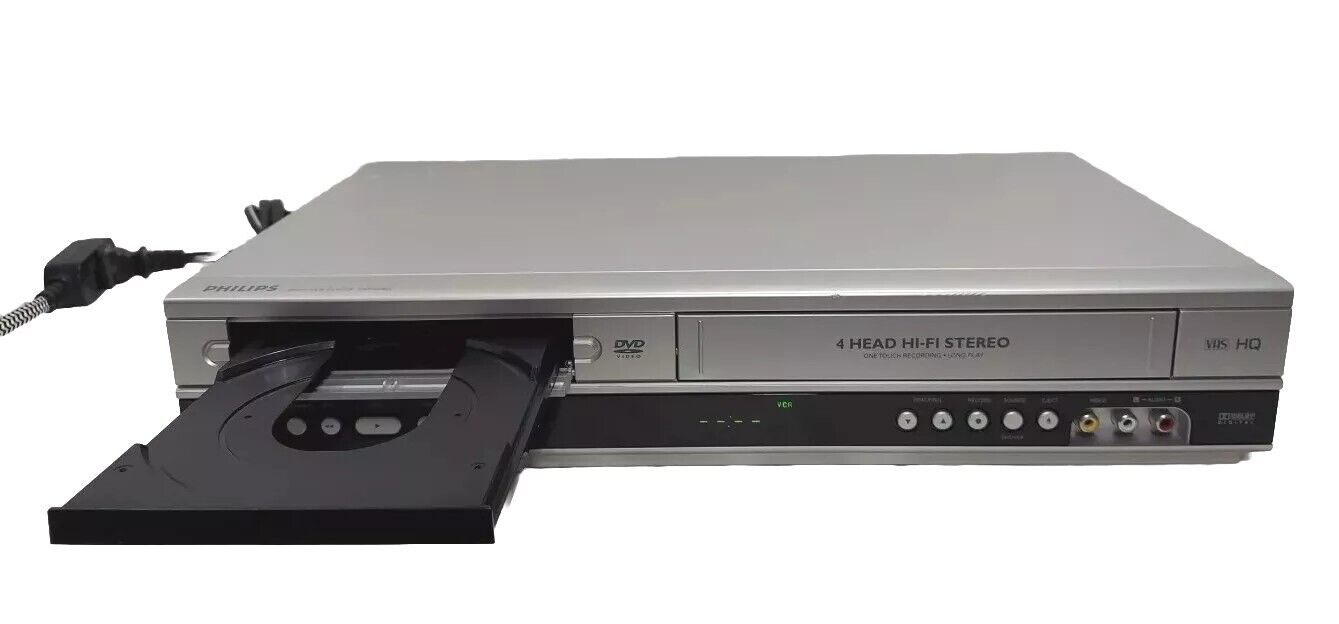 Philips DVP3340V DVD VCR Combo 4 Head Hi-Fi VHS Tape Recorder Player - Tested
