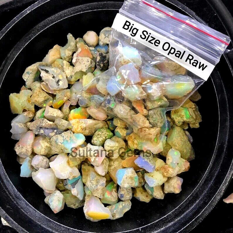 100 Cts Lot 100 % Natural Jumbo Ethiopian Welo Fire Opal Specimen Rough Gemstone