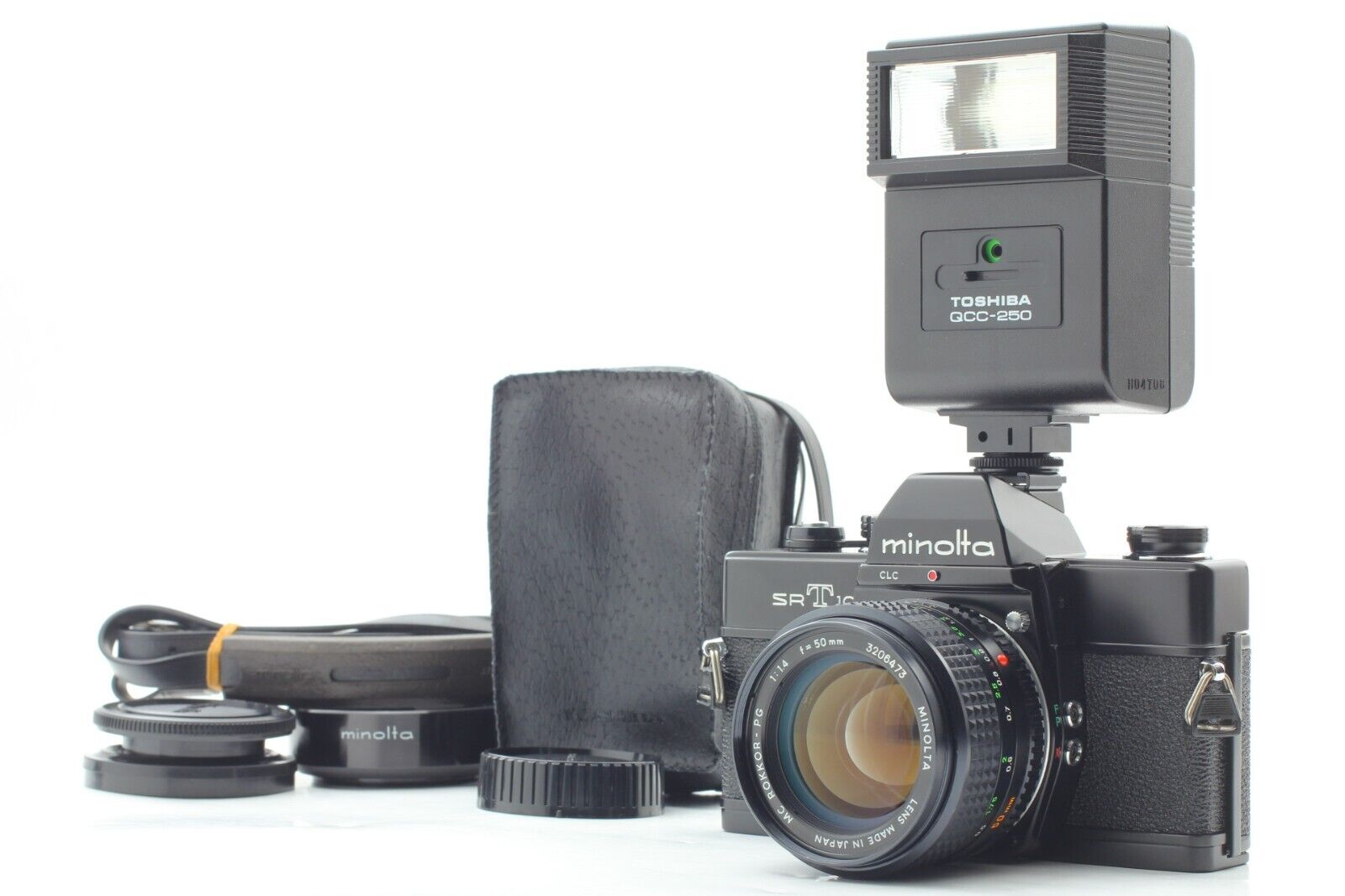 [Top MINT] Minolta SRT101 35mm SLR Film Camera Black Flash 50mm f/1.4 Lens JAPAN