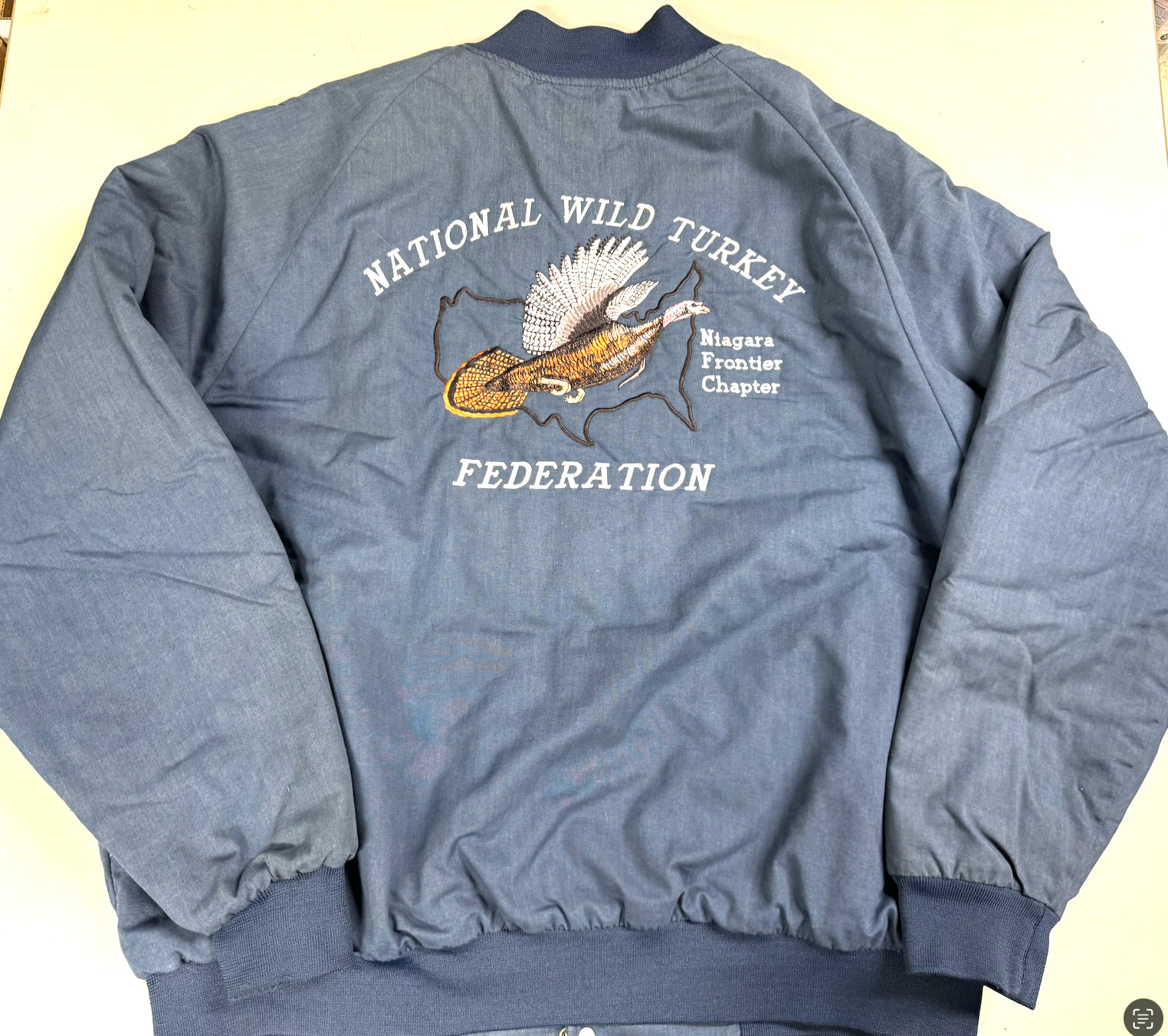 Vintage NWTF National Wild Turkey Federation Niagara Chapter Bomber Jacket - 2XL