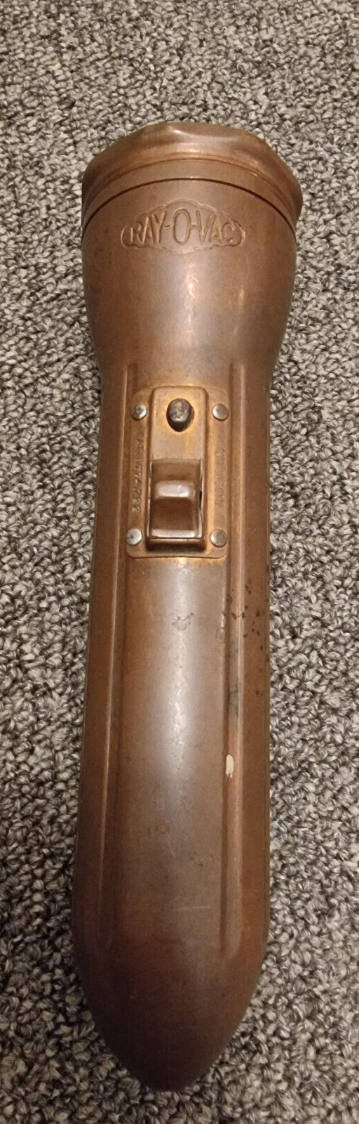 Vintage Ray-O-Vac Copper Flashlight Bullet Torpedo Style