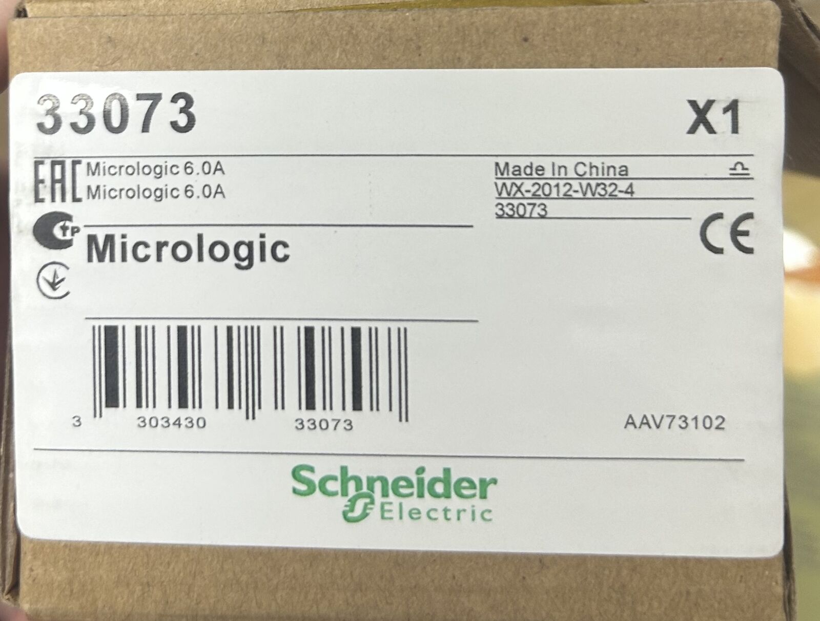 New In Box Schneider Electric Trip Unit Micrologic 6.0A LSIG Schneider 33073