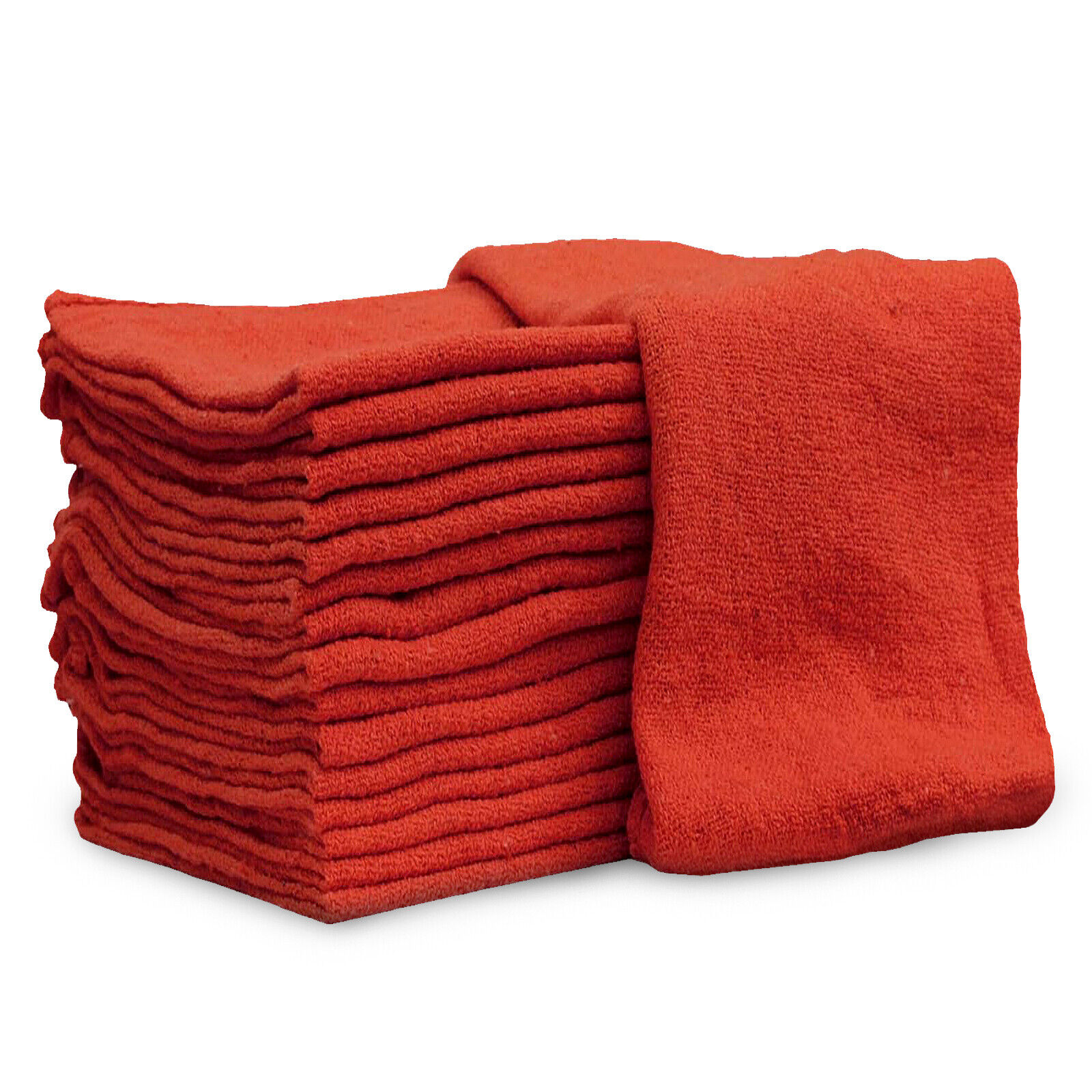 New Industrial A-Grade Shop Towels - Cleaning Towels Red - Multipurpose Cleaning