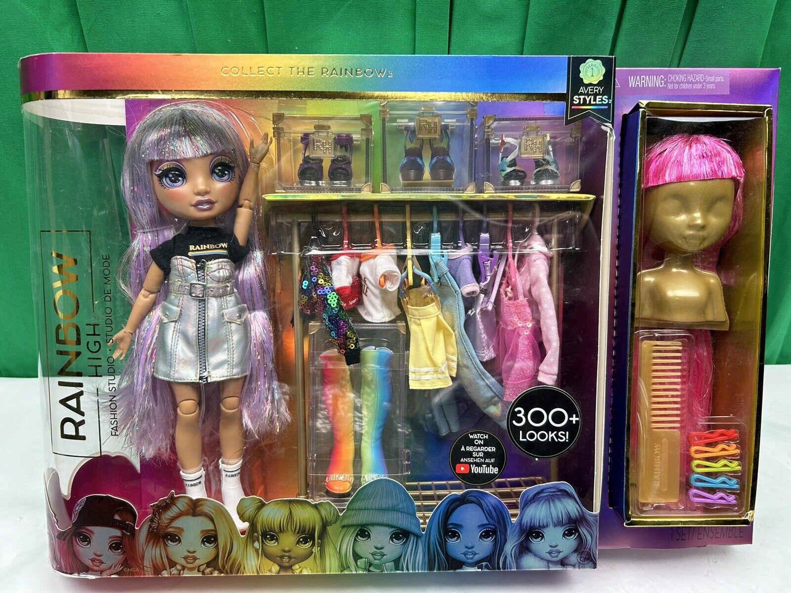 MGA Rainbow High Avery Styles Fashion Studio Doll Playset 300+ Looks NIB
