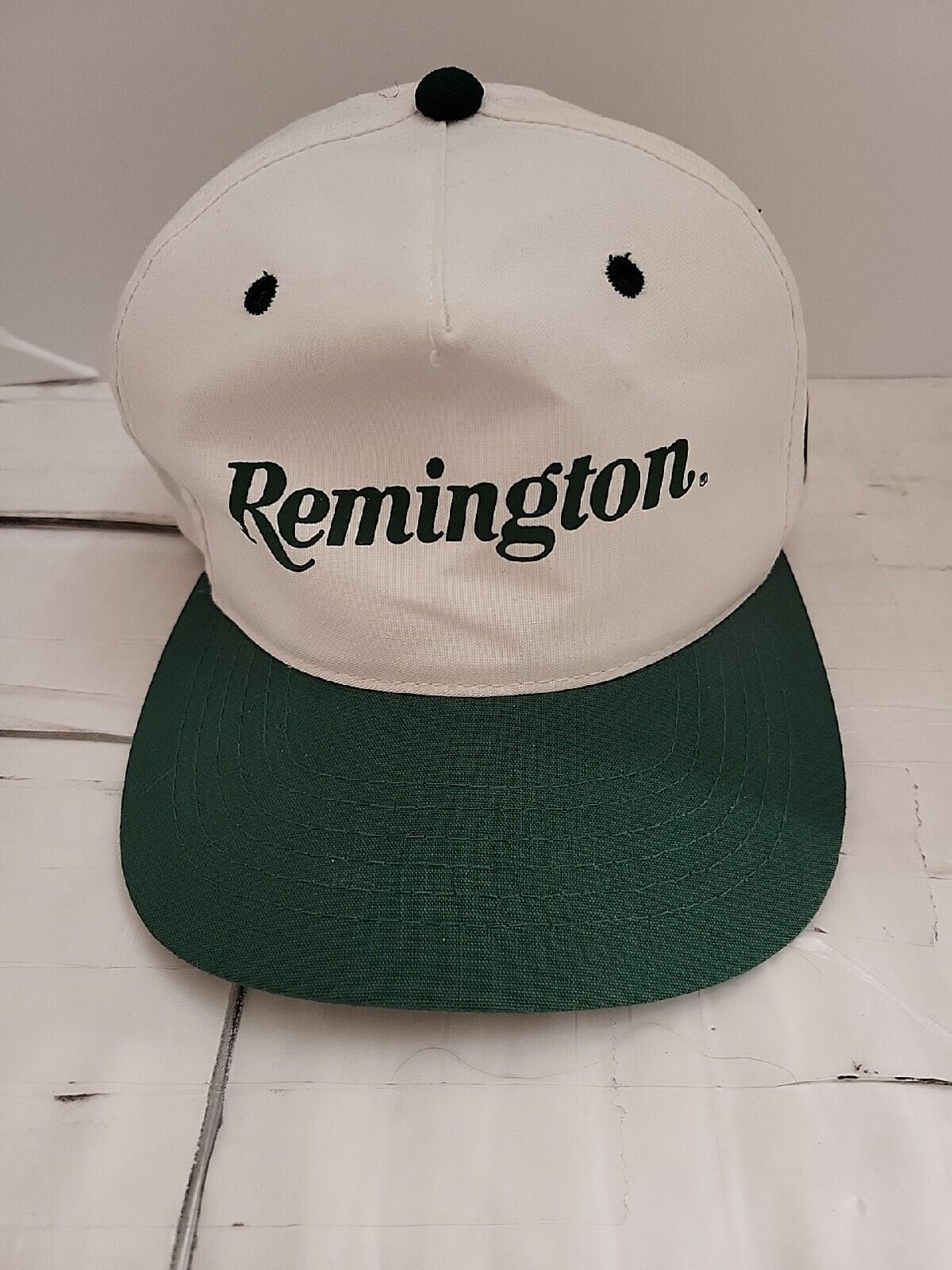 Remington Nitro 27 Mens Hat Tan Green Strapback 6-Panel Adjustsble Trucker Cap